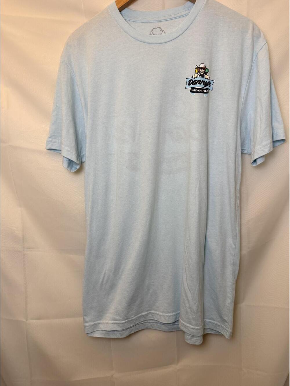 Danny's Cream Pies Light Blue Graphic T-Shirt Large